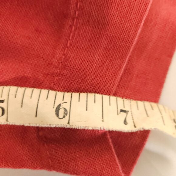 NWT Chaps Mens 2XL XXL Red Linen Cotton Seacoast Wash Drawstring Pull On Shorts - Picture 8 of 8